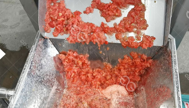 2. Trituración de tomates