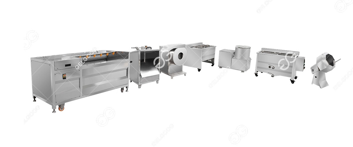 Línea de producción de patatas fritas