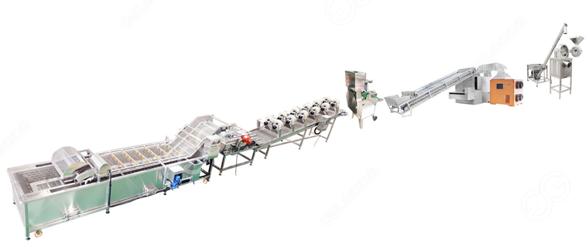 Máquina para procesar hojas de moringa