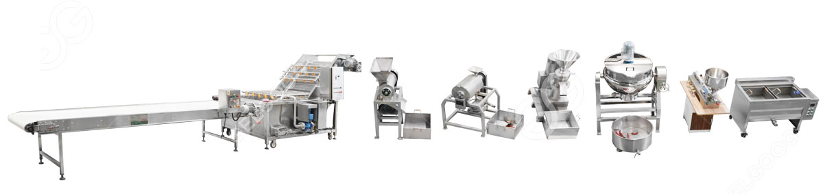 máquina procesadora de salsa de chile